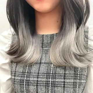 ミディアム カラー mihoko/ ニュアンスパーマのヘアスタイル