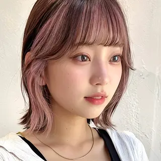 ミディアム カラー インナーカラー/レイ ヤーカット♡/マキシのヘアスタイル