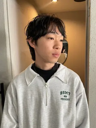 ショート メンズ 吉田一輝 外国人パーマのヘアスタイル