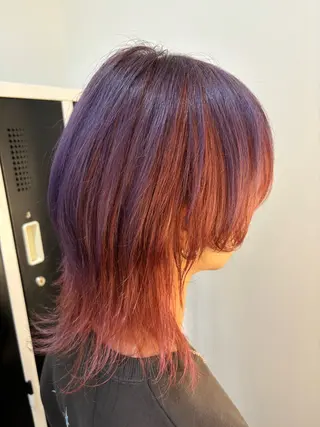 ミディアム カラー メンズ 山崎 南乃のヘアスタイル