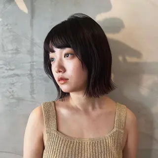 ミディアム くぎお けんじのヘアスタイル