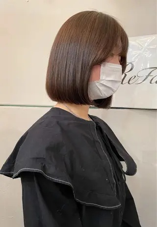 ショート カラー ボブ ブリーチ/miinaのヘアスタイル