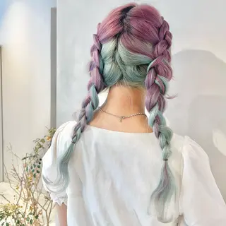 ロング カラー 🤍髪質改善➕透明感 カラー🤍川上葵のヘアスタイル