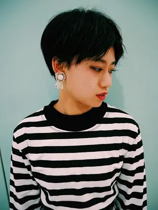 ショート カラー レイヤーカット/ パーマ/鎌田実奈歩のヘアスタイル