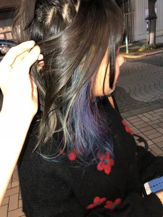ミディアム カラー 樋渡 侑希のヘアスタイル