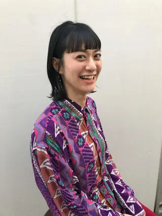 ショート パーソナルカラー 藤本夢のヘアスタイル