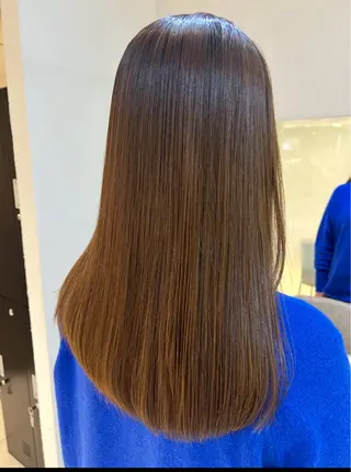 セミロング パーマ 艶質改善/縮毛矯正 ササキナツミのヘアスタイル