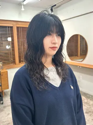 ロング パーマ ENIEN MAKE'S 立川所属・綾/ベージュカラー /パーマ🩰のヘアスタイル