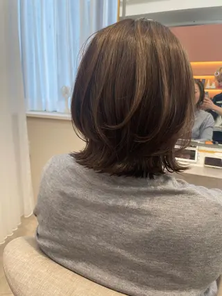 ミディアム ショート・ボブ 中村俊哉のヘアスタイル