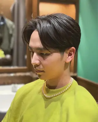 ミディアム HIRO銀座　三上 東真のヘアスタイル