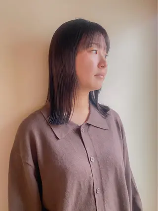 ミディアム カラー 板谷みさき /艶ボブ/藤沢美容室のヘアスタイル