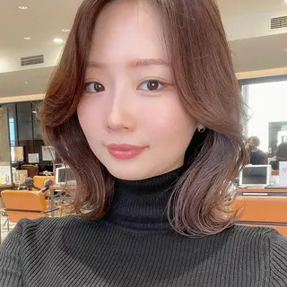 ミディアム カラー パーマ ヘアアレンジ 日本一の小顔カット/ ボブ/顔周り/韓国のヘアスタイル