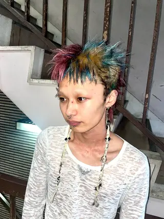 カラー メンズ デザインカラー⭐︎★ 🐆hyo🐆のヘアスタイル