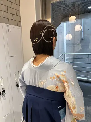 ショート ヘアアレンジ satsuki 暖色・ブラウンカラーのヘアスタイル