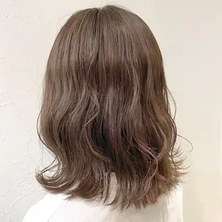 ミディアム カラー ブリーチなしカラー ダブルカラーエクステのヘアスタイル