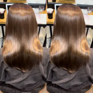 セミロング カラー 新宿/髪質改善/ 縮毛矯正/松永ゆいのヘアスタイル