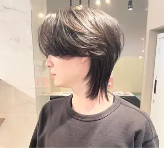 ショート カラー メンズ 艶カラー/暖色 /縮毛/メンズヘアのヘアスタイル