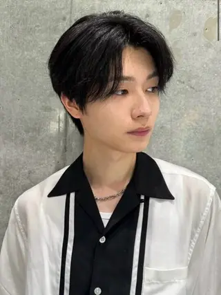 メンズ 乾かしただけで艶髪✨ 縮毛矯正天王寺はやとのヘアスタイル