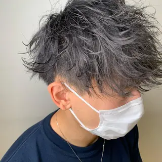 ショート カラー メンズ 【ロングウルフカット 姫カット】伊藤裕哉のヘアスタイル