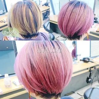 ショート カラー enn. bleach by t.a.g所属・枚方/樟葉駅 ３分 enn. AKIRAのヘアスタイル