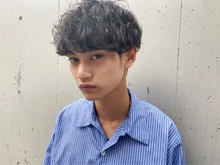 ショート パーマ メンズ おしゃれパーマ メンズ特化/みーまんのヘアスタイル