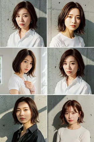 ミディアム 鈴木 優里花のヘアスタイル