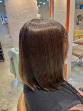 ミディアム カラー パーマ うしだ かおるのヘアスタイル