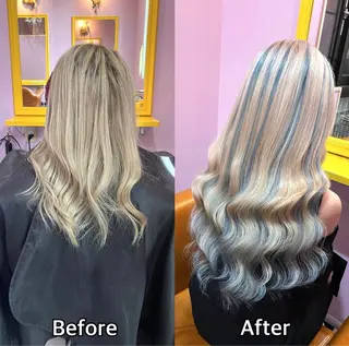 ロング シール+ちび編み込み エクステ梅田🐨のヘアスタイル