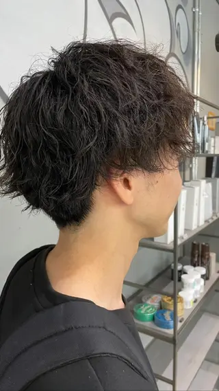 パーマ ミディアム メンズ専門サロン wokeのヘアスタイル