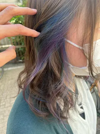 セミロング カラー 原宿サロン代表 デザインカラー伊藤卓のヘアスタイル