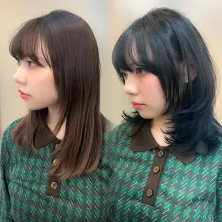 ミディアム 顔周りレイヤー/ボブ 銀座✨中野まさひろのヘアスタイル