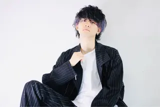 ミディアム カラー パーマ メンズサロン【owl 心斎橋】難波/アメ村のヘアスタイル