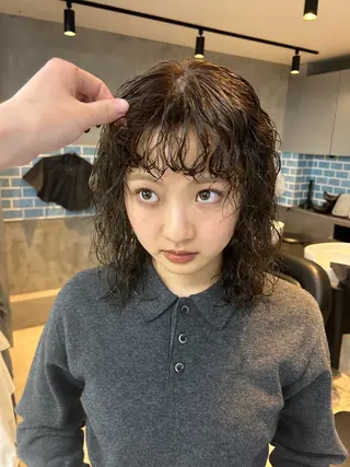 ミディアム カラー パーマ おぐらみゆう 🍎ボブ/ショートのヘアスタイル