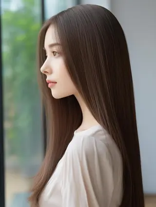 カラー セミロング Lehm所属・表参道/さあ や/大人ナチュラルのヘアスタイル