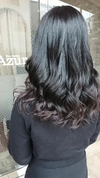 カラー セミロング 美髪 カラーリストのヘアスタイル