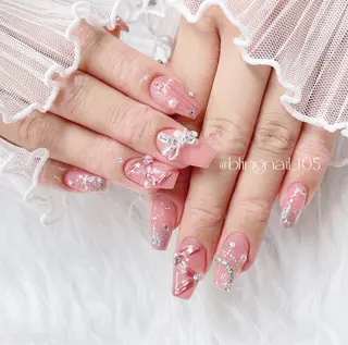 ネイル 23時まで❤︎韓国、 ワンホンネイルのネイルデザイン