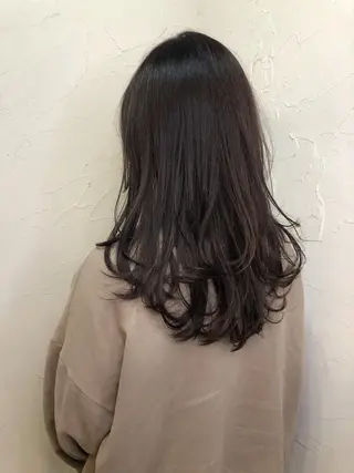 ロング カラー 久力琴音''透明感 カラー''アレンジのヘアスタイル