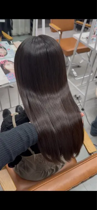 ロング 艶カラー/羽エクステ サラサ💟のヘアスタイル