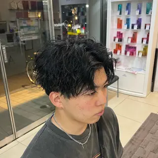ショート パーマ メンズ 韓国風メンズ/毛流れ ヘアなら須田龍世のヘアスタイル