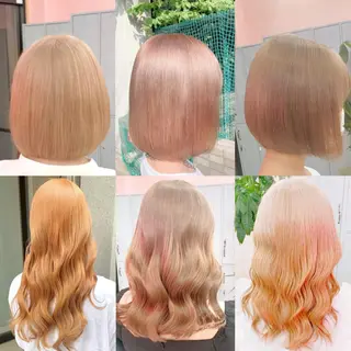 セミロング ハイトーン髪質改善 🎀🐰堀川智史🎀のヘアスタイル