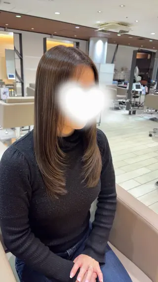 セミロング 土田 アキナのヘアスタイル