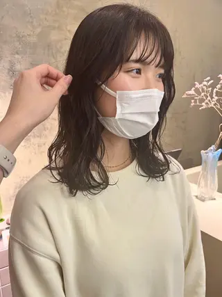 ミディアム カラー 西山 紗耶香🪽 透明感カラー/ボブのヘアスタイル