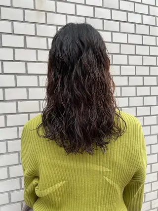 ロング パーマ 🫧ボブ/ツヤ髪/美 髪矯正/菜結のヘアスタイル