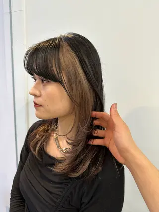 セミロング カラー カイリ /レイヤーカットのヘアスタイル