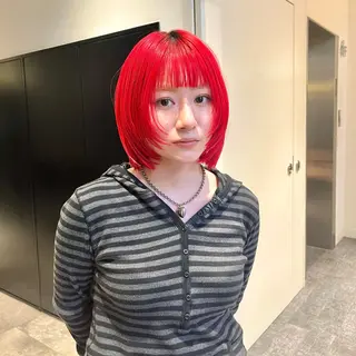 ミディアム カラー GO TODAY SHAiRE SALON 原宿本店所属・ボブ/レイヤー/ ハッシュカット/河内のヘアスタイル