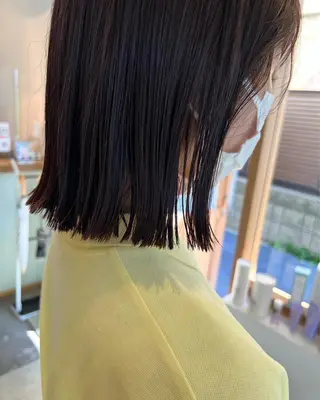 ミディアム カラー ミディアムパーマ /癖毛パーマのヘアスタイル