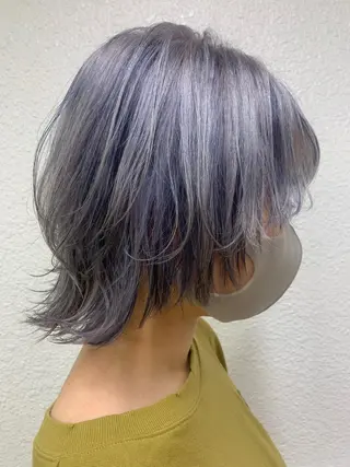 ショート カラー ヘアアレンジ 🧨ブリーチー×ボブ レイヤー💎じゅえるのヘアスタイル