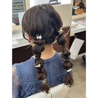 セミロング しまうち れおなのヘアスタイル