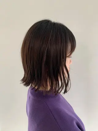 ミディアム カラー パーマ ヘアアレンジ 加藤 綾華のヘアスタイル