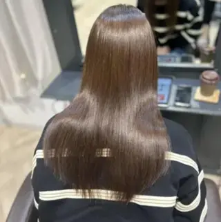 ロング 好印象メンズ特化/就 活/縮毛髪質改善のヘアスタイル